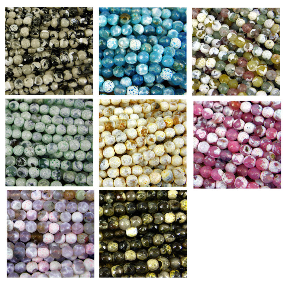 Semi Precious Agate Jewelry Making Beads - 8 Colors, 6mm/8mm/10mm/12mm/14mm