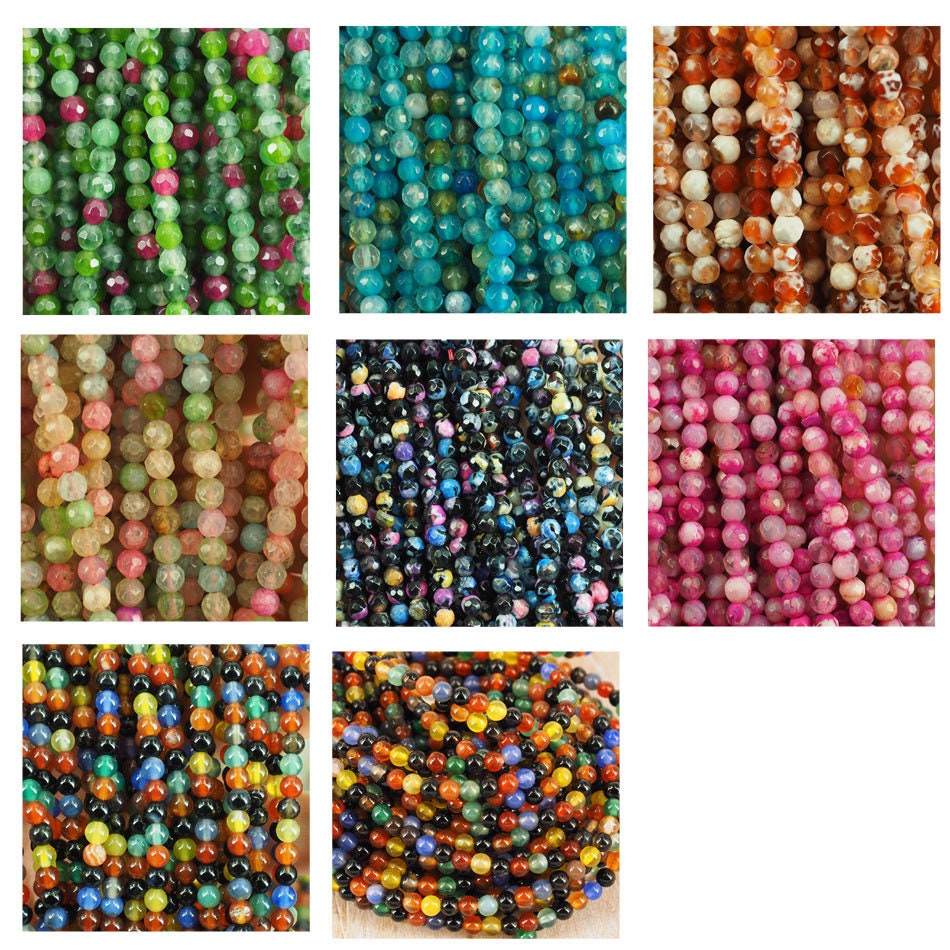 Polished Fire Agate Beads: 4mm 6mm 8mm 10mm 12mm 14mm Round Gemstone Beads Strand