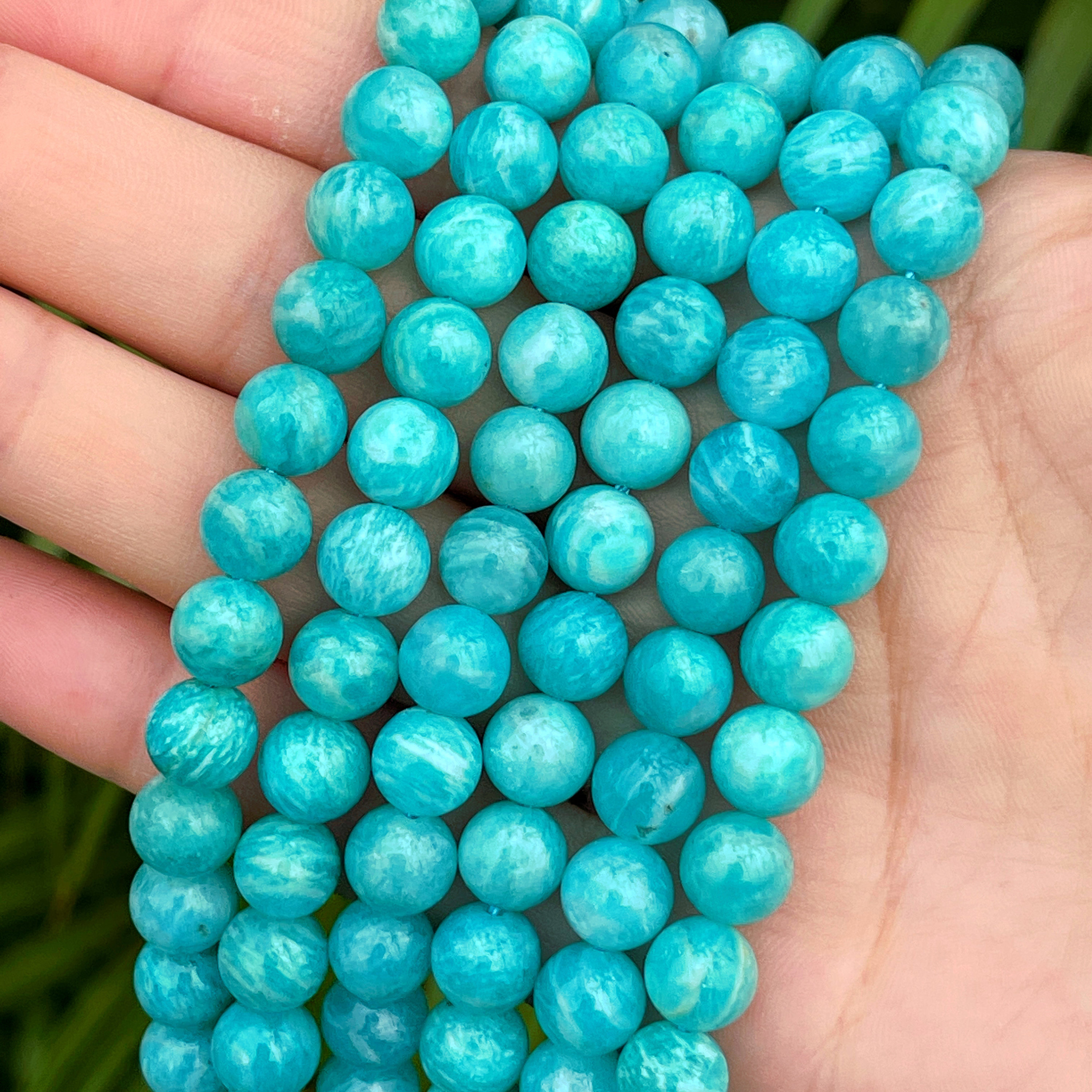 Natural Amazonite Round Beads Strand - Loose Gemstones for Jewelry Making
