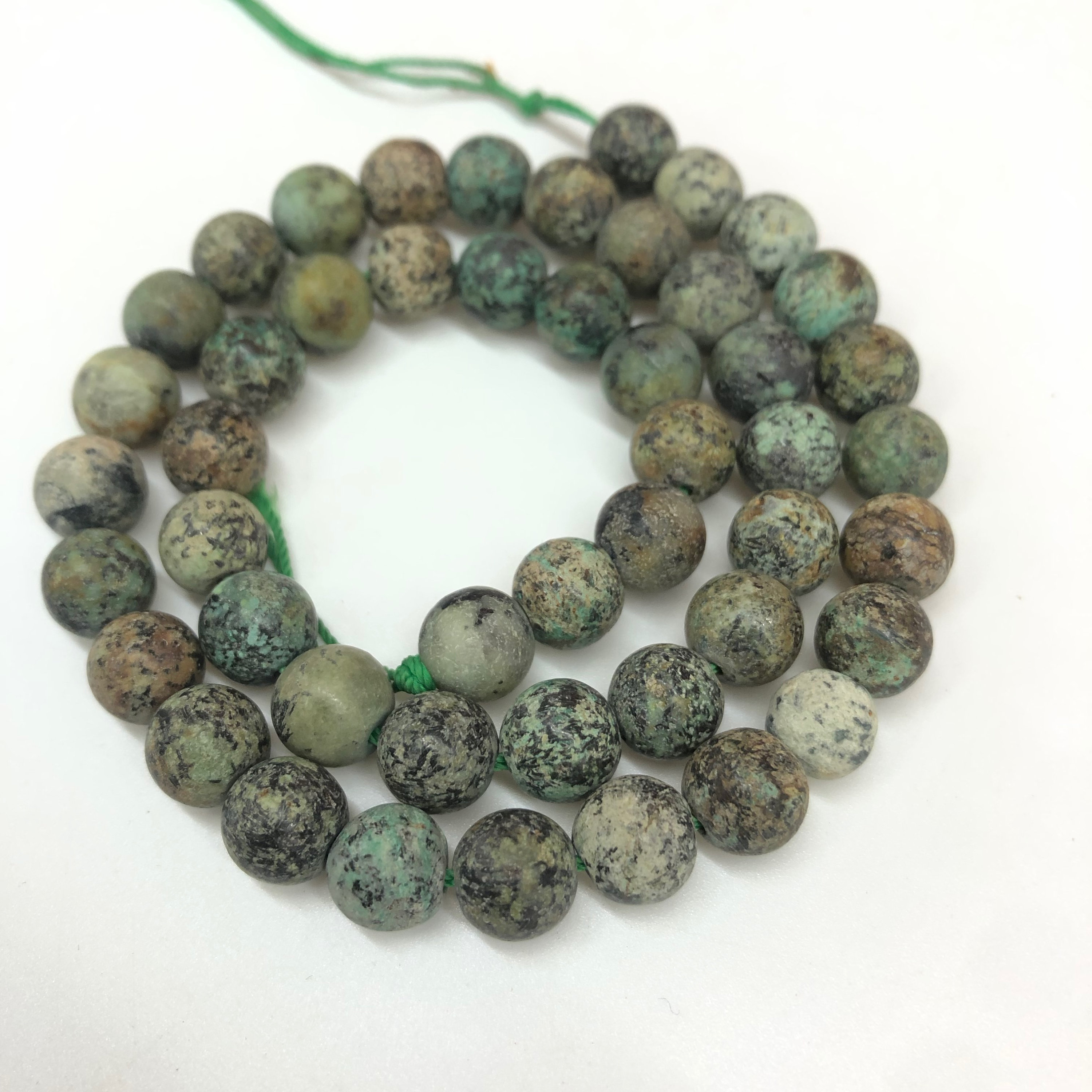 Natural Round African Turquoise Beads - Gemstone for Jewelry Making